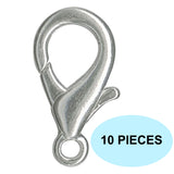 10pcs Silver Necklace Bracelet Keyring Swivel Parrot Lobster Clasp Hooks Clips Findings