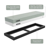 240/800+1000/6000 Dual Whetstone Set Knife Sharpening Water Stone Wet Sharpener with Non-Slip Stand Holder