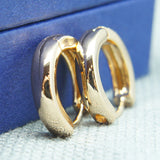 18k Gold plated huggie hoop hinged 13mm sleeper earrings Non-allergenic