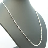 18k White Gold 46cm 18'' singapore necklace 2mm solid chain for pendant AUS MADE