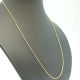 18k Gold F 46cm 18'' necklace 1mm solid box chain for pendant AUS MADE