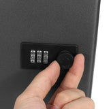 Combination Lock Metal Key Storage Cabinet Wall-Mounted Lockable Safe Box with Keycards