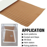 240cm x 90cm x 6mm EVA Foam Boat Flooring Mat Marine Decking Sheet Yacht Brown