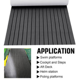 240cm x 90cm x 6mm Marine Boat Flooring Faux EVA Foam Boat Decking Sheet Grey