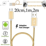 Braided Data Charger Micro USB Cable Cord for Motorola Moto E6 Plus E6s G8 Power Lite