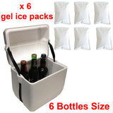 6L Polystyrene styrofoam foam cooler box icebox 6-bottle Size and 6 reusable ice gel packs