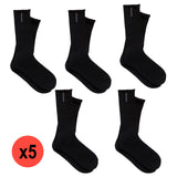 Bonds Explorer 5 Pair Socks Original Mens Crew Above Ankle Thick Work Winter Wool Black Bulk BLK SYNX2N