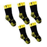 Bonds Explorer 5 Pairs Socks Original Men Tough Thick Work Crew Above Ankle Cotton Yellow 01K Pack 01 SYNH3N Bulk