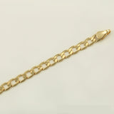 18k Gold F 26cm 10'' Bangle Bracelet 4mm Solid Curb Link Chain