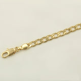 18k Gold F 26cm 10'' Bangle Bracelet 4mm Solid Curb Link Chain