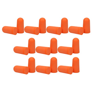 10 Pairs Safetyware Disposable PU Soft Foam Ear Plugs Noise Reduction Cancelling for Work Sleeping Bulk HP-101 Easy Fit Orange