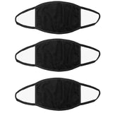 3pcs Washable Protective Reusable Cotton Anti Dust Black Mouth Half Face Mask
