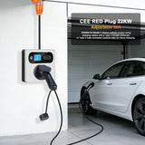 ISIGMA 22KW V1 EV Wallbox Charger APP WIFI Bluetooth 8-32A 3Phase Type 2 Charging Station