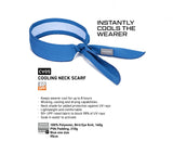6pcs Portwest Cooling Wicking Sun Protection Padded Neck Scarf Bandana Blue CV05 Bulk