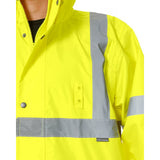 2x Portwest Hi Vis Raincoat Long Rain Jacket Reflective Tape Bulk Yellow Orange Men Women Unisex H445