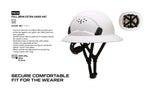 Portwest PW28 Safety Helmet Head Protection Full Brim Extra Hard Hat White Vented Headwear For Builder Construction