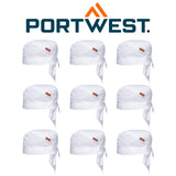 9x Portwest MeshAir Pro Bandana Chef Cooking Hat Cap Cooling Adjustable Bulk