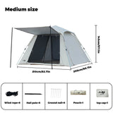 Xmund 2-4 Person Automatic Instant Pop Up Outdoor Camping Waterproof Tent Hiking