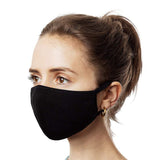 3pcs Washable Protective Reusable Cotton Anti Dust Black Mouth Half Face Mask