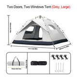 Xmund 2-4 Person Automatic Instant Pop Up Outdoor Dome Camping Tent Waterproof