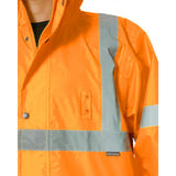 2x Portwest Hi Vis Raincoat Long Rain Jacket Reflective Tape Bulk Yellow Orange Men Women Unisex H445