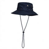 2x Portwest Sun Protection Cotton Adjustable Unisex Wide Brim Hat Neck Flap Bulk Navy Blue