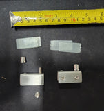 7 Pair (14pcs) Display Cabinet Cupboard Glass Door Hinges Pivot Stainless Steel Bulk