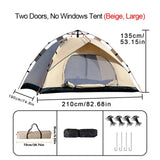 Xmund 2-4 Person Automatic Instant Pop Up Outdoor Dome Camping Tent Waterproof