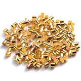1000pcs 2mm Yellow Gold Jewellery Crimps Tube Beads Findings Earrings Making Kit Bulk