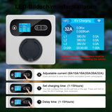 ISIGMA 22KW V1 EV Wallbox Charger APP WIFI Bluetooth 8-32A 3Phase Type 2 Charging Station