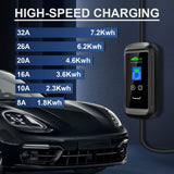 ISIGMA 15m 7.2KW 8-32A Type 2 Electric Car EV Charger Portable APP WIFI Control Charging Cable