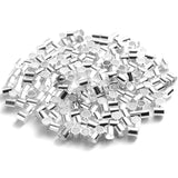 1000pcs 2mm Silver Jewellery Crimps Tube Beads Findings Earrings Making Kit Bulk