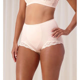 5 Pack Triumph Something Else Tum-E Lace Panties Underwear Beige Tummy Control Shapewear High Waisted Briefs Bulk Fresh Powder