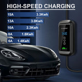 ISIGMA 5m 3.3KW 6-15A Adjustable Type 2 Portable Electric Car EV Charger Charging Cable