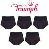 5 Pack Triumph Something Else Tum-E Lace Panties Underwear Black Tummy Control Shapewear High Waisted Briefs Bulk