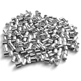 1000pcs 2mm Rhodium Silver Jewellery Crimps Tube Beads Findings Earrings Making Kit Bulk