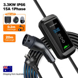 ISIGMA 20M 3.3KW 15A Adjustable Type 2 Portable EV Car Charger Charging Cable