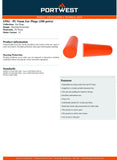 Portwest 10 Pairs Disposable PU Soft Foam Ear Plugs Noise Reduction Cancelling Sleeping Bulk