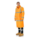 4x Portwest Hi-Vis Raincoat Long Safety Rain Jacket Waterproof Windproof Bulk