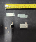 7 Pair (14pcs) Display Cabinet Cupboard Glass Door Hinges Pivot Stainless Steel Bulk