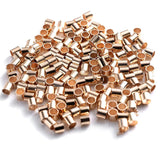 1000pcs 2mm Rose Gold Jewellery Crimps Tube Beads Findings Earrings Making Kit Bulk