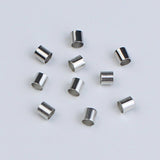 1000pcs 2mm Rhodium Silver Jewellery Crimps Tube Beads Findings Earrings Making Kit Bulk