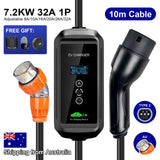 ISIGMA 10M 7.2KW 8-32A Portable Electric Car EV Charger Type 2 Charging Cable