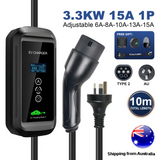 ISIGMA 10M 3.3KW 6-15A Adjustable Type 2 Portable Electric Car EV Charger EVSE