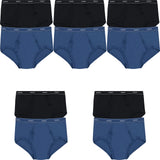 10 Pack Bonds Comfort Briefs Cotton Classic Fit Underwear Undies Black/Navy Bulk MVMF2A