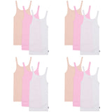 12 Pack Bonds Teena Singlet Girls Kids Pink Comfy Cotton Tank Top UYG43A Bulk