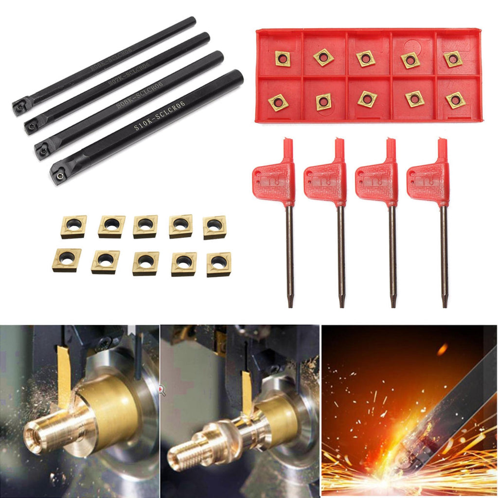 6/7/8/10mm Turning Tool Holder Lathe Boring Bar CCMT0602 Carbide Inser ...