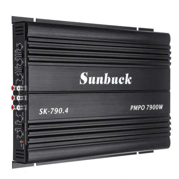 Sunbuck 4-Channel 7900W Car Class A/B Stereo Surround Audio Player Amplifier