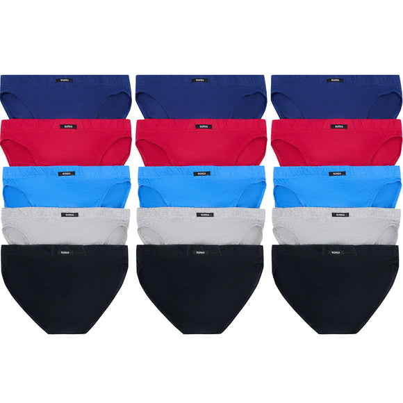 Bonds 15 Pack Mens Action Briefs Cotton Undies Underwear Bulk M8OS5I Assorted Black Blue Red Grey Navy