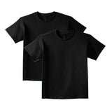 2 Pack Cotton Blank Plain Crew Neck Short Sleeve Toddler T-Shirt Tee Top Bulk for Youth Kids Baby Boys Girls